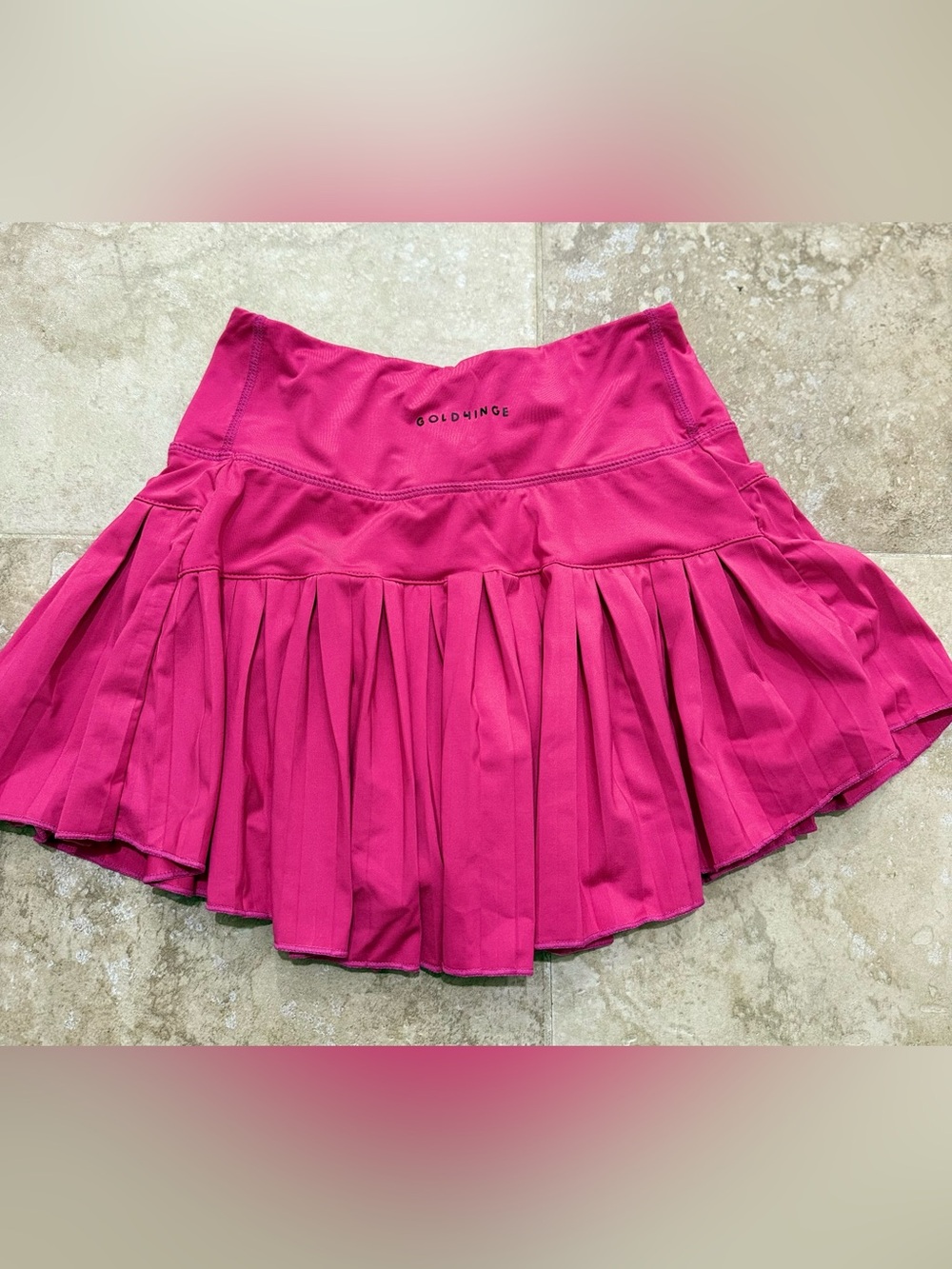 GoldHinge Women's Pleated Skort - Fuchsia Pink